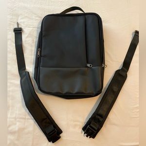 Two in One Commuter Bag Backpack Briefcase in Black